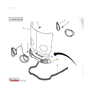Massey Ferguson Band - 4281649M4 | OEM | Massey Ferguson parts | Tractor Body-Massey Ferguson-Banjo Bolts,Engine & Filters,Farming Parts,Fuel Delivery Parts,Fuel Line Fittings,Tractor Parts