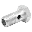 The Banjo Bolt M12 x 1.50 DN06 from Sparex (Part No. S.37205) is a metal hex banjo bolt featuring threading on one end and a hole through the cylindrical portion, making it ideal for DN06 applications.