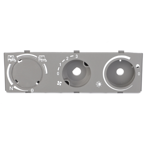 AGCO's Fendt Baseplate (part number 524810080063) features a gray control panel with dials and symbols for vehicle air control in the Fendt Farmer series, including settings for defrost, fan speed, and air conditioning.