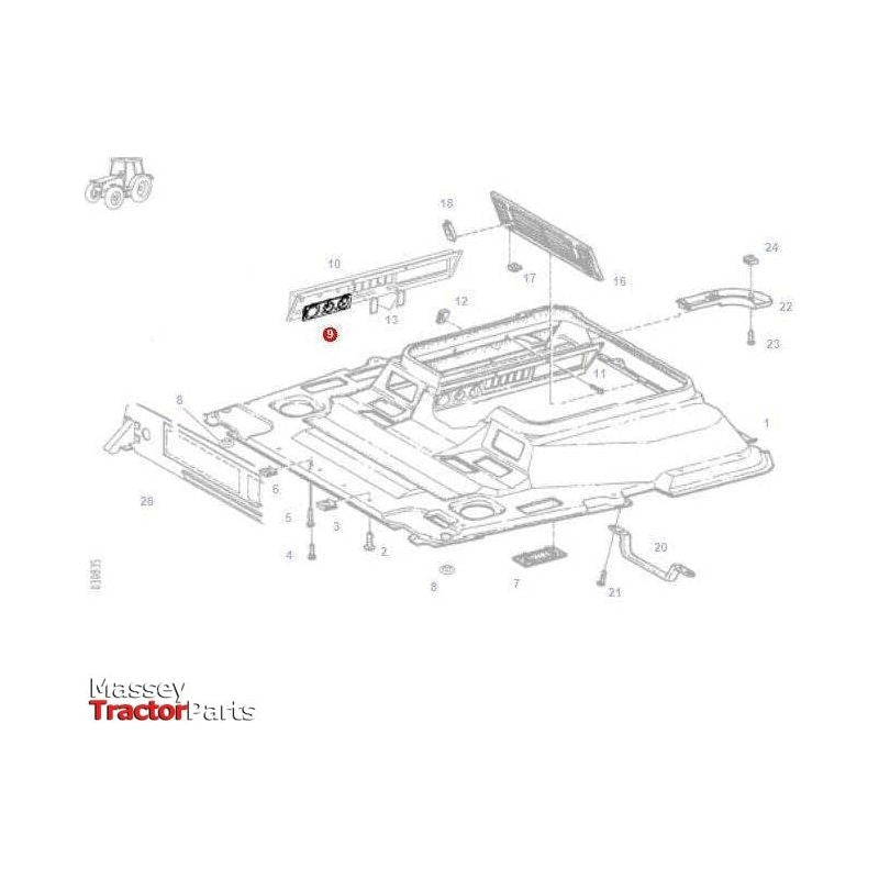 Fendt Baseplate - 524810080063 | OEM | Fendt parts | Cab Handles & Latches-Fendt-