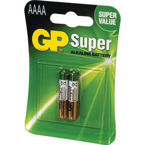 Package of two Sparex AAAA 1.5V batteries labeled "Super Value" in green packaging. Product Name: Battery - AAAA (Pk of 2 pcs.) | Sparex Part No.S.71245