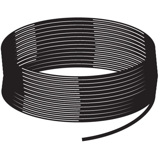 The Sparex Battery Cable (25mm²) - S.5971 is a coiled, black twisted cable with evenly spaced loops and one loose end extending outward.