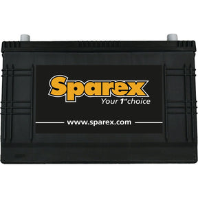 Image of a black Sparex brand Battery MX5 12V (32 AH Capacity @20HR) with the text "Sparex Your 1st choice" and the website "www.sparex.com" printed on the front.