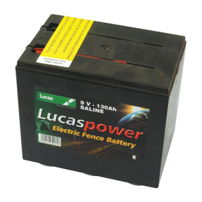 A black Sparex Battery with a 9V, 130Ah capacity (Product Number: S.71753). The label indicates it as a saline battery type known for its reliable cold start performance.