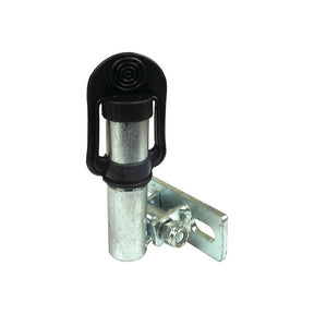 The Beacon Bracket (RH & LH) - S.14625 by Sparex is a metallic latch featuring a cylindrical body, a black plastic handle, a rubber end cap, and an attached mounting bracket. It is available in various models to suit diverse applications.