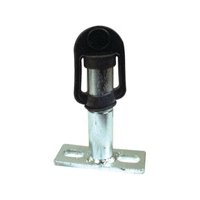The Beacon Bracket (RH & LH) - S.14626 by Sparex consists of a metal base with two holes that supports a cylindrical rod, which is topped with a black plastic clip and finished with a durable rubber end cap.