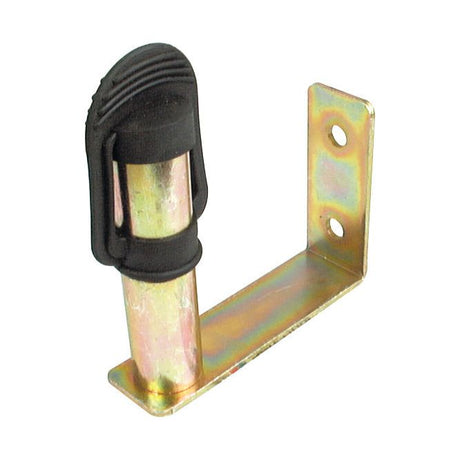 A metal L-shaped door holder with a black rubber end cap and screw holes for mounting, known as the Beacon Bracket (RH & LH) - S.156632, from Sparex.