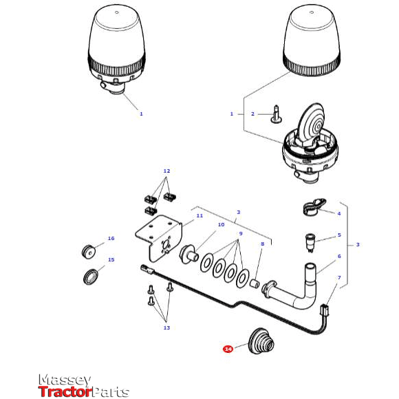 Massey Ferguson Beacon Grommet - 4354888M2 | OEM | Massey Ferguson parts | Vehicle Lighting-Massey Ferguson-Beacons & Accessories,Beacons & Warning Lights,Farming Parts,Light Switches,Lighting & Electrical Accessories,Switches & Sensors,Tractor Parts,Vehicle Lighting