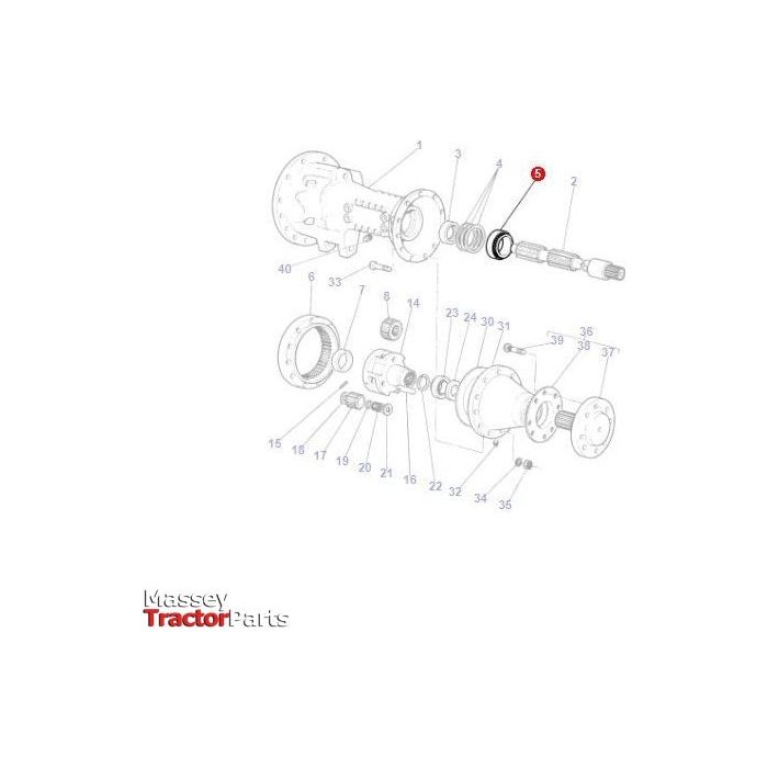 Massey Ferguson Bearing Assy - 1881931M91 | OEM | Massey Ferguson parts | Axles & Power Transmission-Massey Ferguson-Axles & Power Train,Bearings,Differential Housing,Farming Parts,Rear Axle,Rear Differential Parts,Roller Bearings,Taper Roller Bearings,Tractor Parts