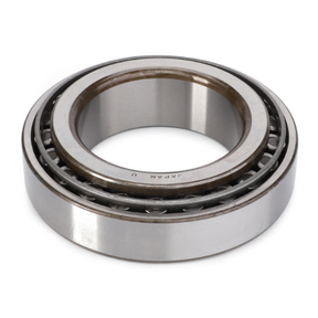 AGCO's Massey Ferguson - Bearing Differential - 1851533M91 is a circular metal taper roller bearing with visible inner and outer rings, designed to fit multiple models, including those in the Massey Ferguson 100 Series tractors.