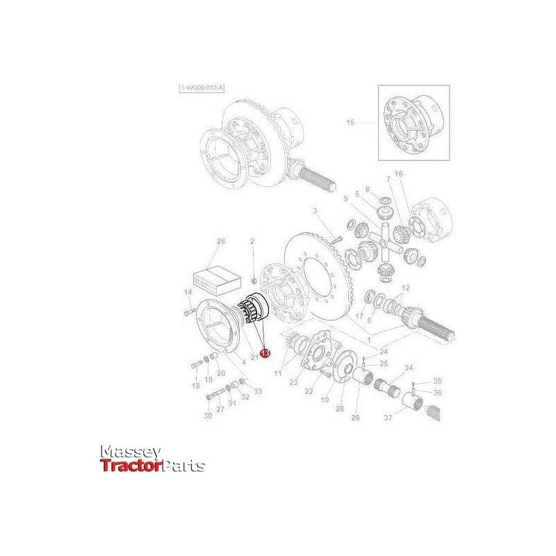 Massey Ferguson Bearing Differential - 1851533M91 | OEM | Massey Ferguson parts | Axles & Power Transmission-Massey Ferguson-4WD Parts,Axle Differentials & Components,Axles & Power Train,Bearings,Farming Parts,Front Axle & Steering,Roller Bearings,Taper Roller Bearings,Tractor Parts