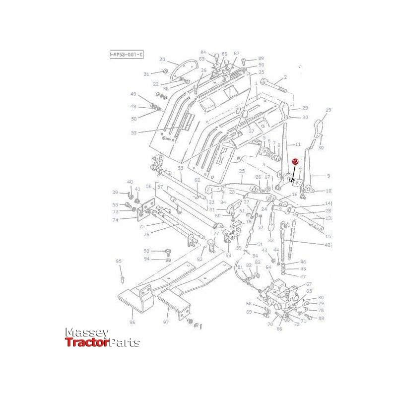 Massey Ferguson Bearing Quadrant Levers - 1687662M1 | OEM | Massey Ferguson parts | Linkage-Massey Ferguson-Control,Farming Parts,Hydraulic Pressure & Relief Valves,Hydraulics,Tractor Hydraulic,Tractor Parts