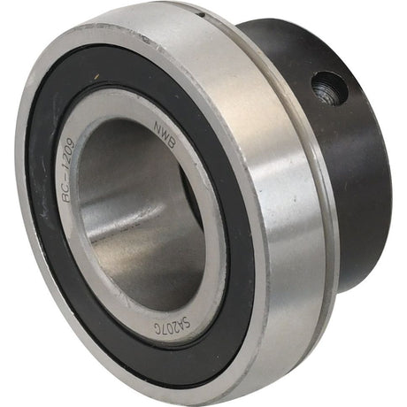 Close-up image of a 35mm x 72mm bearing from the Sparex brand, engraved with the code "6207." This Bearing Series SA207G⌀35mm Agripak - S.22073 features an inner and outer ring and appears to be used for mechanical purposes.
