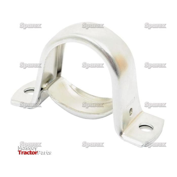 A metal bracket with two mounting holes on each side, commonly used for securing pipes or cables and similar in design to the Sparex Bearing Housing Only (PP207), also known as Sparex Part No. S.43877.