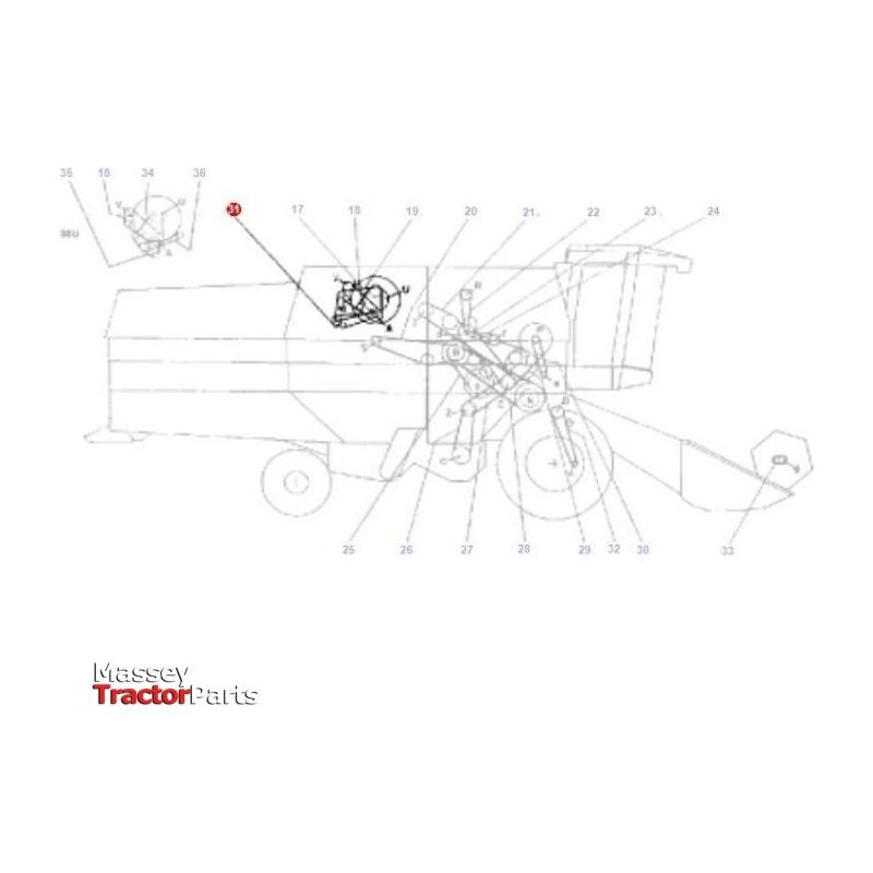 Massey Ferguson Belt PROP. PUMP AND HYDR. PUMP - D41990013 | OEM | Massey Ferguson parts | Drive Belts-Massey Ferguson-Belts,Combine,Farming Parts,Harvesting & Cutting,Machinery Parts,Tractor Parts