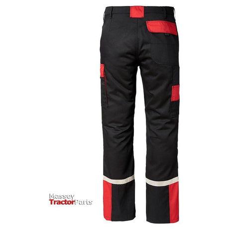 Massey Ferguson - Black & Red Work Trousers - X9934522030 - Farming Parts