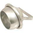 The Blanking Plug - Male - 6'' (150mm) (Galvanised) - S.115049 by Sparex is a metal powder-coated end cap with a rounded, closed end and a rectangular attachment loop, reminiscent of an Italian fitting.