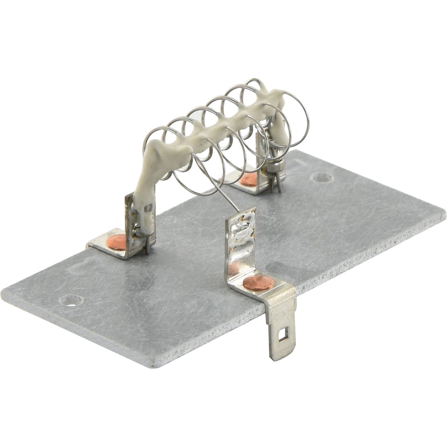 Blower Motor Resistor (Sparex Part No. S.152498) mounted on a rectangular metal plate with coiled wire and metal terminals, compatible with Sparex, Fiat, and Ford New Holland.