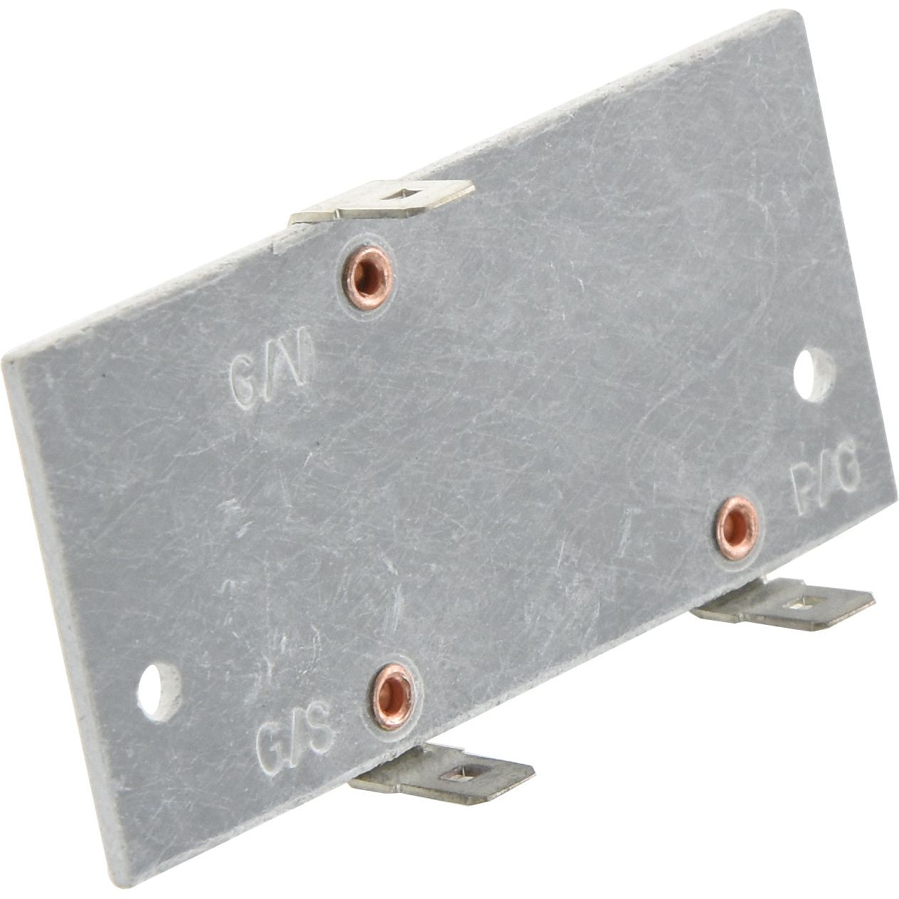 The Sparex Blower Motor Resistor (Part No. S.152498) is a rectangular metal plate equipped with three electrical connectors labeled G/A, G/S, and P/C. This component includes two small holes and an attached bracket, making it compatible with Fiat Ford New Holland vehicles. Designed by Sparex for enhanced durability and compatibility, this resistor is an ideal choice for maintaining your vehicle’s blower motor system.