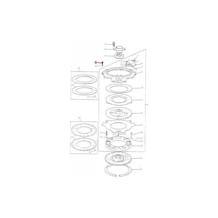 Bolt 5/16x1.75 unc Clutch Assy - 887892M1 - Massey Tractor Parts