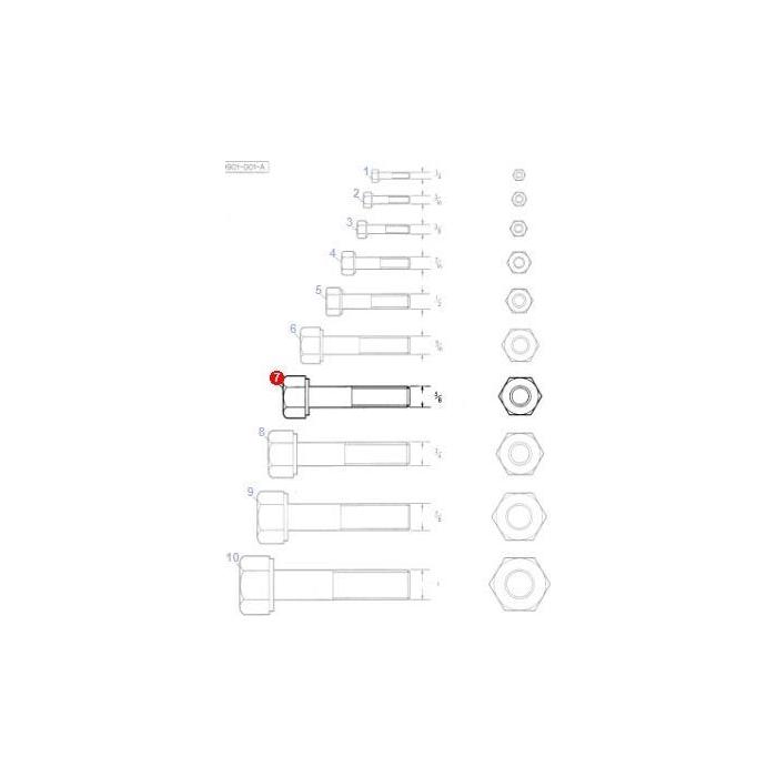 Bolt 5/8x4.5unc - AL5001171 - Massey Tractor Parts