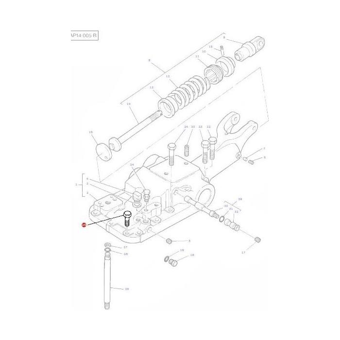 Bolt 7/16x1.7/8 unc - 376805X1 - Massey Tractor Parts