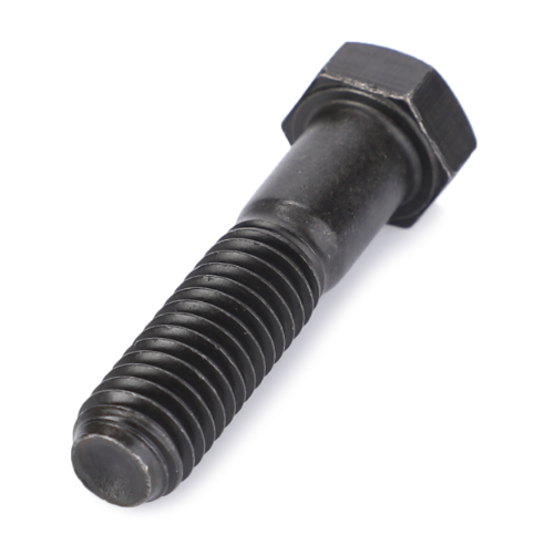 A reliable component for Massey Ferguson tractor parts from the 100 Series, this AGCO bolt (7/16x1.7/8 unc, product code 376805X1) features a black hexagonal head with visible threads, set against a white background.