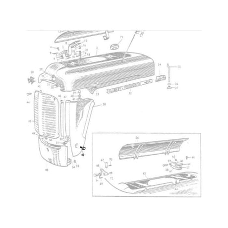 Bolt Bonnet Hinge - 180718M1 - Massey Tractor Parts