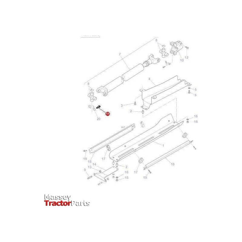 Massey Ferguson Bolt Carriage - 3783587M1 | OEM | Massey Ferguson parts | Axles & Power Transmission-Massey Ferguson-Axles & Power Train,Bolts,Bolts & Set Screws,Farming Parts,Metric,Nuts,Screws & Fasteners,Towing & Fasteners,Tractor Parts,Transmission,UNC,UNF