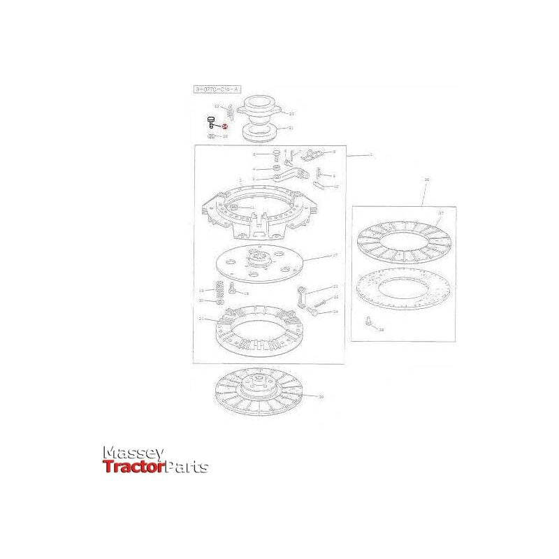 Massey Ferguson Bolt Clutch Assy - 887891M1 | OEM | Massey Ferguson parts | Clutch-Massey Ferguson-Bolts,Bolts & Set Screws,Farming Parts,Metric,Nuts,Screws & Fasteners,Towing & Fasteners,Tractor Parts,UNC,UNF