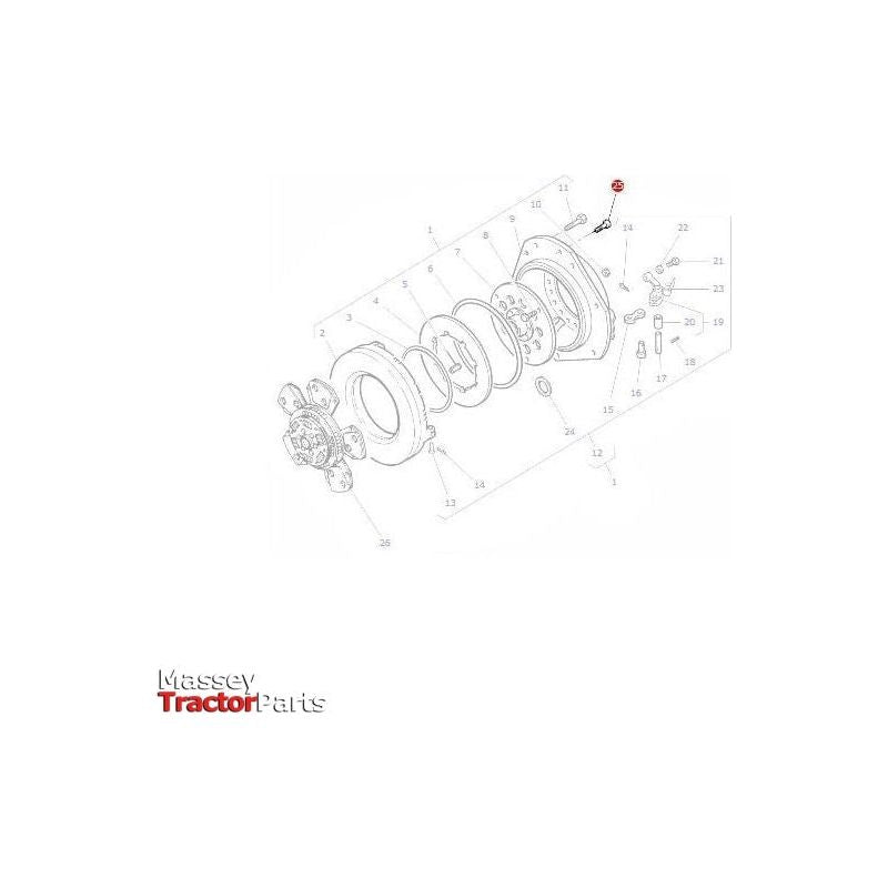 Massey Ferguson Bolt Clutch Assy - 3000258X1 | OEM | Massey Ferguson parts | Clutch-Massey Ferguson-Bolts,Bolts & Set Screws,Farming Parts,Metric,Nuts,Screws & Fasteners,Towing & Fasteners,Tractor Parts,UNC,UNF