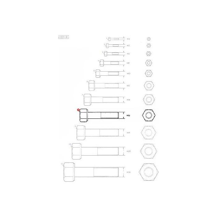 Bolt M16x40 - 390419X1 - Massey Tractor Parts