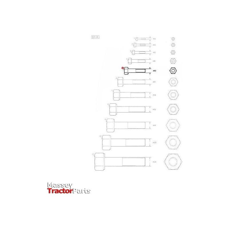 Bolt M10x35 - 339814X1 | OEM |  parts | Bolts-Massey Ferguson-Axles & Power Train,Bolts,Bolts & Set Screws,Farming Parts,Hardware,Metric,Nuts,Screws & Fasteners,Towing & Fasteners,Tractor Parts,Transmission,UNC,UNF,Workshop,Workshop Equipment