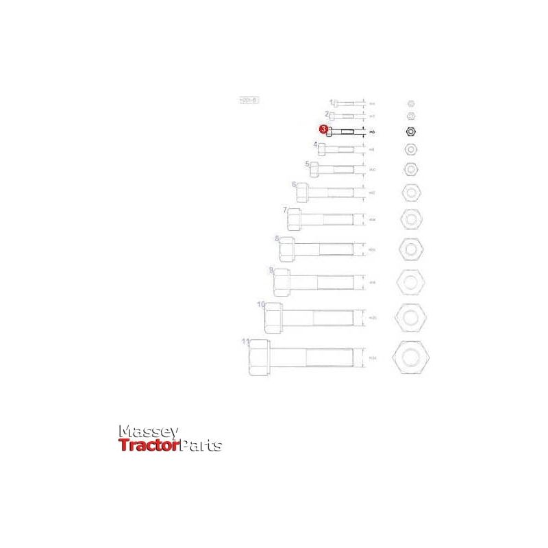 Bolt M6x12 - 391074X1 | OEM |  parts | Bolts-Massey Ferguson-Bolts,Bolts & Set Screws,Farming Parts,Feeding,Hardware,Machinery Parts,Metric,Nuts,Screws & Fasteners,Towing & Fasteners,Tractor Parts,UNC,UNF,Workshop,Workshop Equipment
