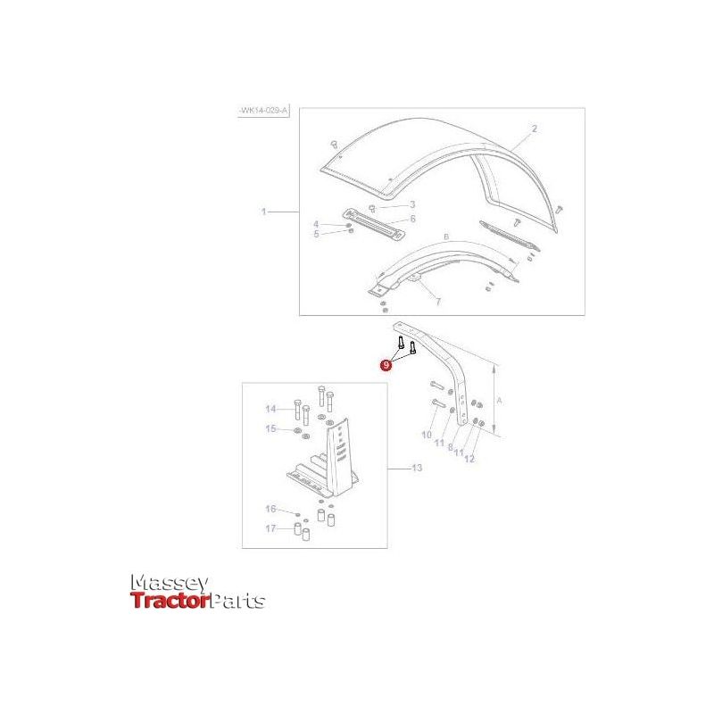 Massey Ferguson Bolt M12X40 - 1441226X1 | OEM | Massey Ferguson parts | Fenders-Massey Ferguson-Axles & Power Train,Bolts,Bolts & Set Screws,Farming Parts,Metric,Mudguards,Nuts,Screws & Fasteners,Towing & Fasteners,Tractor Parts,UNC,UNF,Wheels & Mudguards
