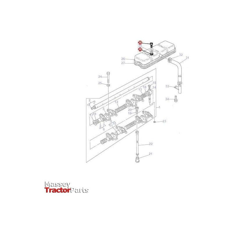Massey Ferguson Bolt Rocker Cover - 376192X1 | OEM | Massey Ferguson parts | Cylinder Head Studs & Bolts-Massey Ferguson-Cylinder Head Components,Cylinder Head Studs & Bolts,Engine & Filters,Engine Parts,Farming Parts,Tractor Parts
