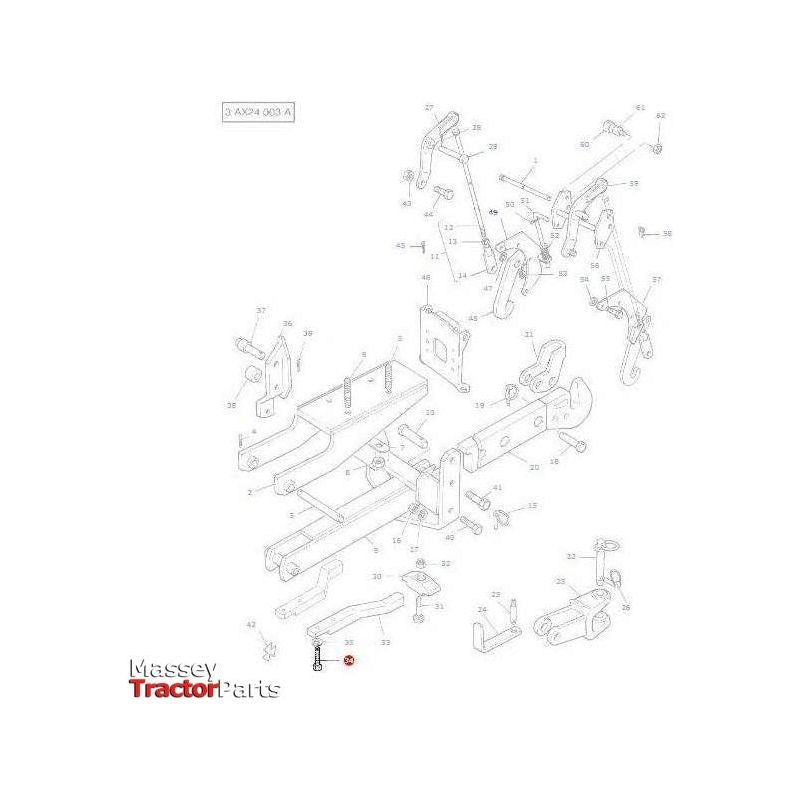 Massey Ferguson Bolt 1/2x1.75 unf - 353597X1 | OEM | Massey Ferguson parts | Hitch Kits & Components-Massey Ferguson-Bolts,Bolts & Set Screws,Farming Parts,Metric,Nuts,Screws & Fasteners,Threaded Bar,Towing & Fasteners,Tractor Parts,UNC,UNF