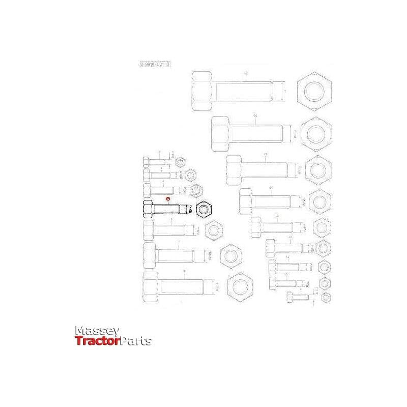 Massey Ferguson Bolt 7/16 x 3/4 unf - 353557X1 | OEM | Massey Ferguson parts | Bolts-Massey Ferguson-Bolts,Bolts & Set Screws,Farming Parts,Hardware,Metric,Nuts,Screws & Fasteners,Threaded Bar,Towing & Fasteners,Tractor Parts,UNC,UNF,Workshop,Workshop Equipment