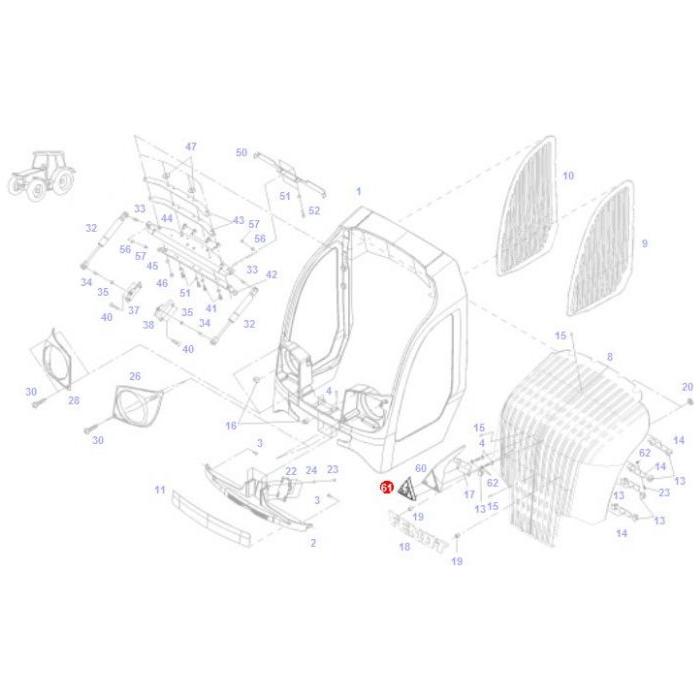 Bonnet Badge - 930500022882 - Massey Tractor Parts