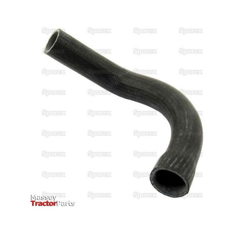 Image of a curved black rubber hose against a white background. The background features the brand names "Sparex" faintly printed multiple times, highlighting compatibility with Landini Massey Ferguson equipment. Identified as the Bottom Hose, with an inner diameter of 31.7mm at the smaller end and 38.7mm at the bigger end (Sparex Part No. S.41831).