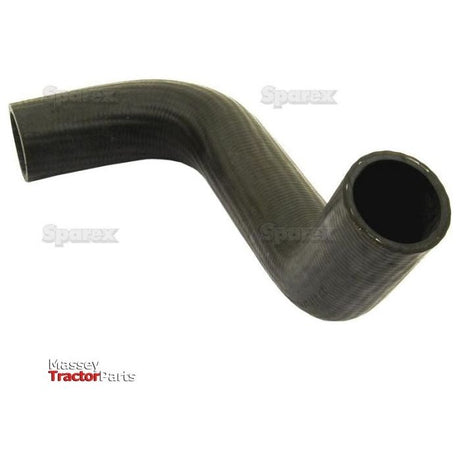 A black rubber Bottom Hose with a bent shape, displayed on a plain white background. The Massey Tractor Parts logo is visible in the lower left corner, and the word "Sparex" is lightly printed in the background. A hose clip can also be seen securing it tightly. This part is identified as Sparex Part No.S.41832, featuring an inner diameter of 40mm at both ends.