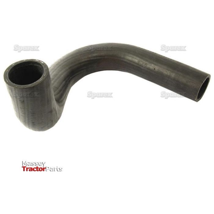 A black rubber Bottom Hose with open ends and a consistent inner diameter of 42mm is displayed against a white background, featuring a watermark with "Sparex" and "Massey Tractor Parts" in red text. The hose's part number is S.65011.