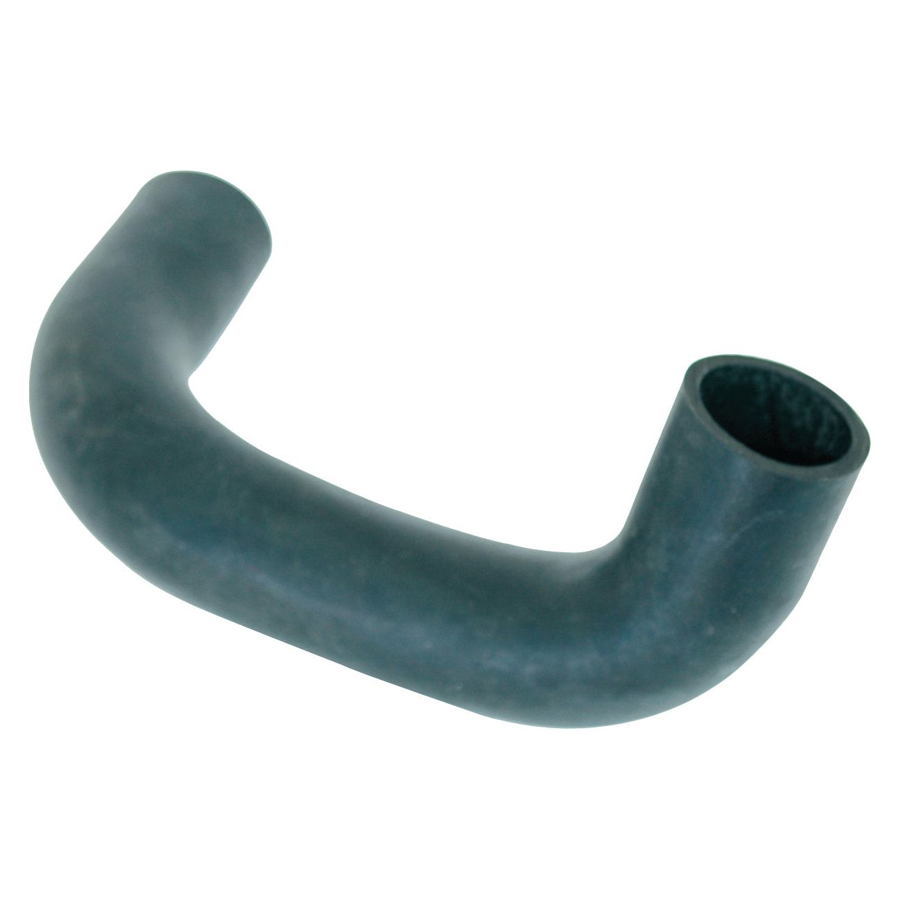 A black, curved rubber Bottom Hose with open ends, shaped like a right angle and featuring inner diameters of 36mm on both ends, ideal for Massey Ferguson equipment. (Sparex Part No. S.42953)