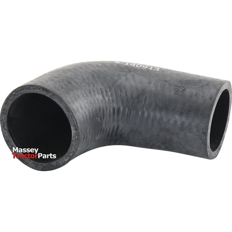 A black rubber hose elbow labeled 'Sparex Bottom Hose' with an inner diameter of 49.5mm at the smaller end and 43.5mm at the larger end, featuring the reference number S.140913 and a sturdy hose clip.