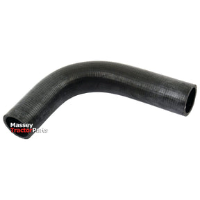 A curved black rubber hose, known as the Bottom Hose (Sparex Part No. S.60592), by Sparex, features "Massey Tractor Parts" printed in white and red on the bottom left corner and is ideal for Ford / New Holland models.