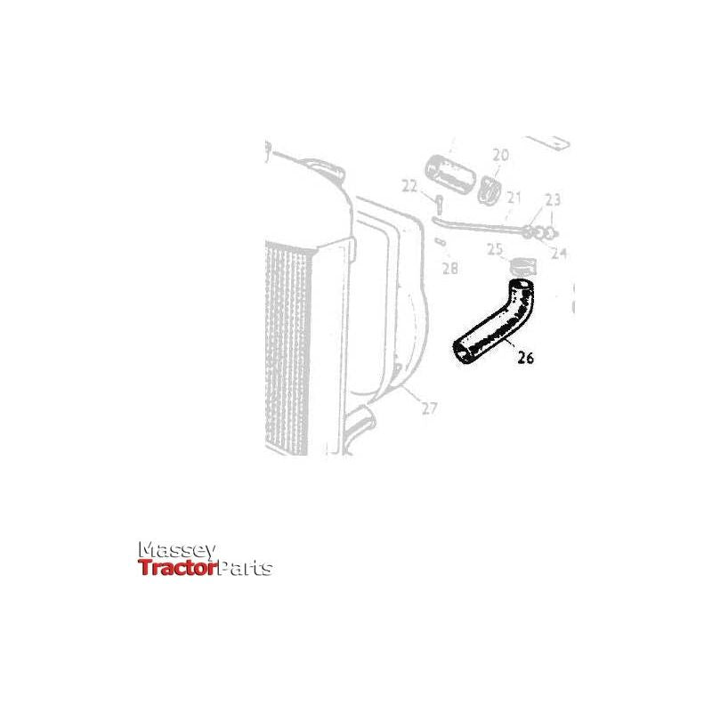 Massey Ferguson Bottom Radiator Hose - 826988M1 | OEM | Massey Ferguson parts | Bottom-Massey Ferguson-Bottom,Cooling Parts,Engine & Filters,Farming Parts,Fluid & Fuel Delivery & Storage,Fuel Delivery Parts,Fuel Tank,Fuel Tanks,Radiator Hoses,Tractor Parts,Water Extractors,Workshop & Merchandising,Workshop Consumables