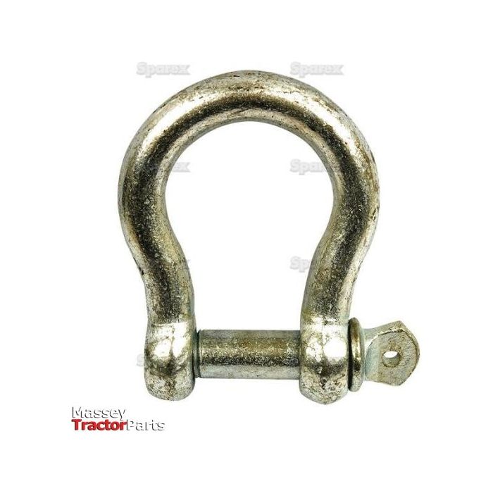 A Bow Shackle with a 22mm screw pin used for securing tow and lifting loads, featuring a galvanised finish. The branding on the image reads "Sparex.