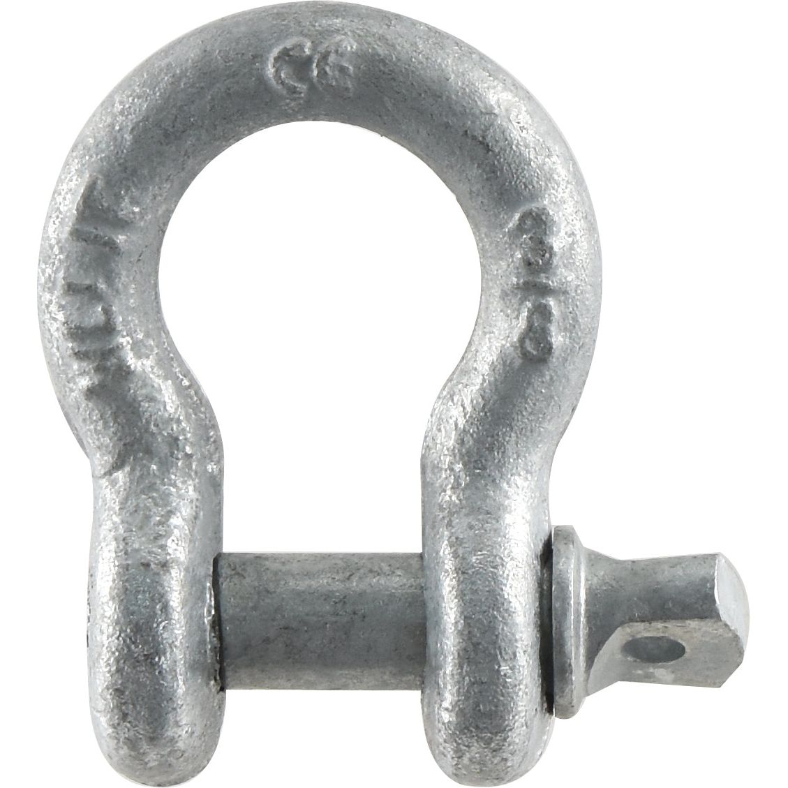 A Bow Shackle from Sparex (Part No. S.21559) rated for 1T (2200lbs), made of galvanized steel with a threaded pin and drop forged for durability, typically used for connecting lifting slings, chains, and ropes.