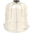 A clear plastic dome-shaped lid, compatible with Sparex Bowl (Part No. S.79242), features a small dark circular piece at the top center. Available in 4- and 6-inch sizes.