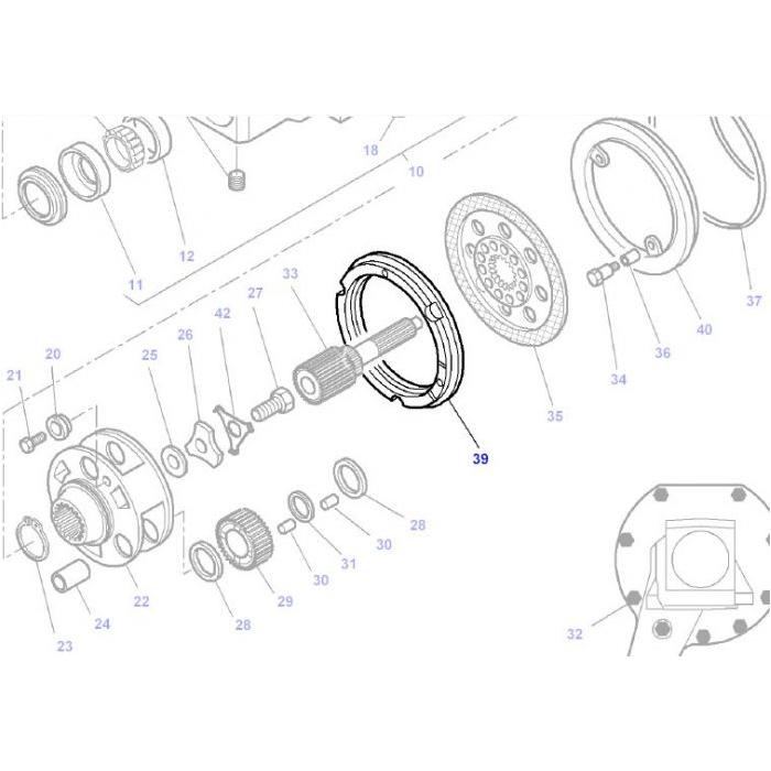 Brake Back Plate - 3795477M1 - Massey Tractor Parts